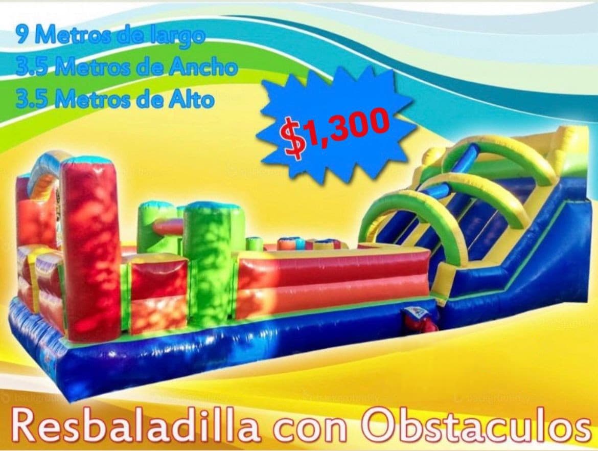 Brincolín Resbaladilla con Obstáculos